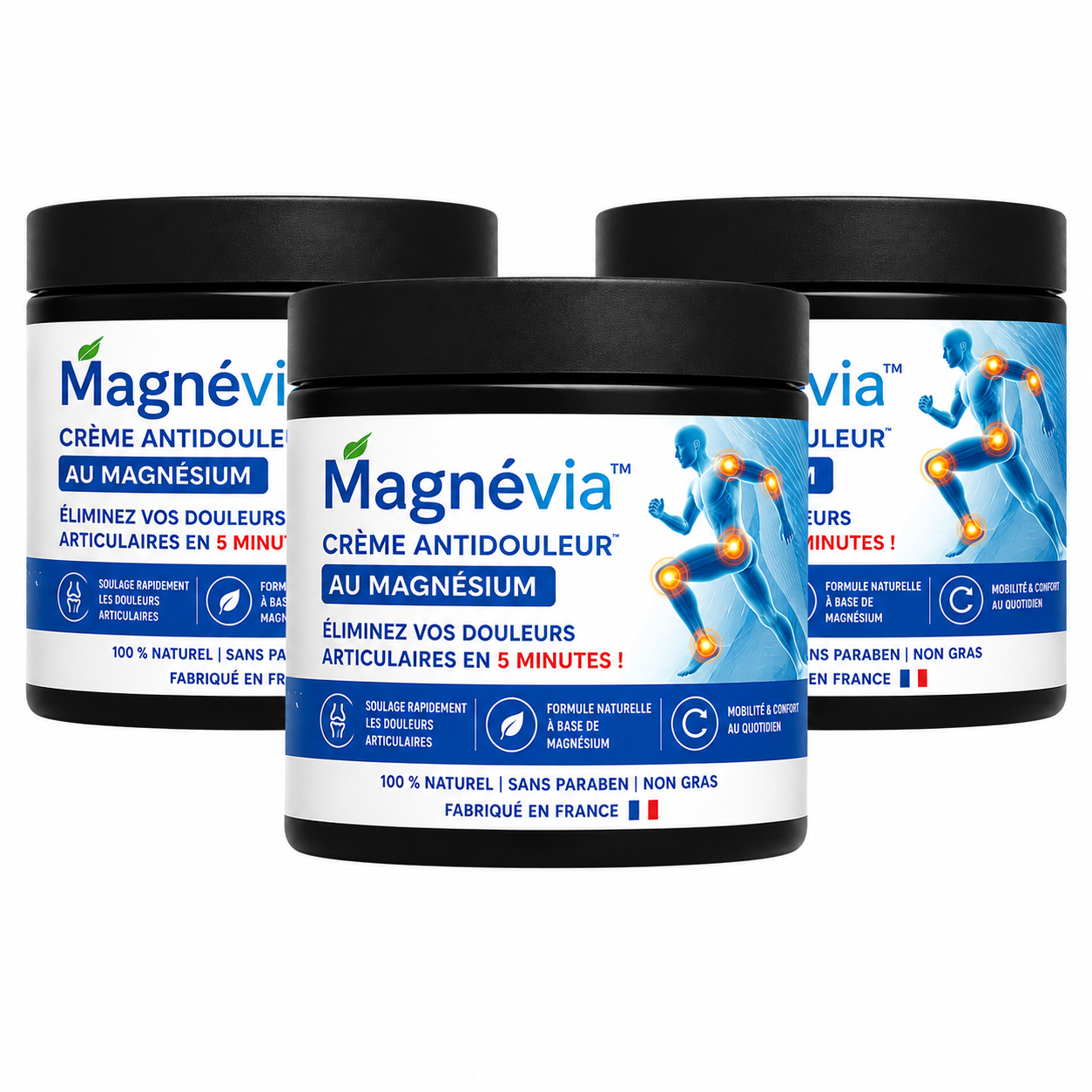 Magnévia™ Crème Antidouleur au Magnésium | Éliminez vos douleurs articulaires en 5 minutes !