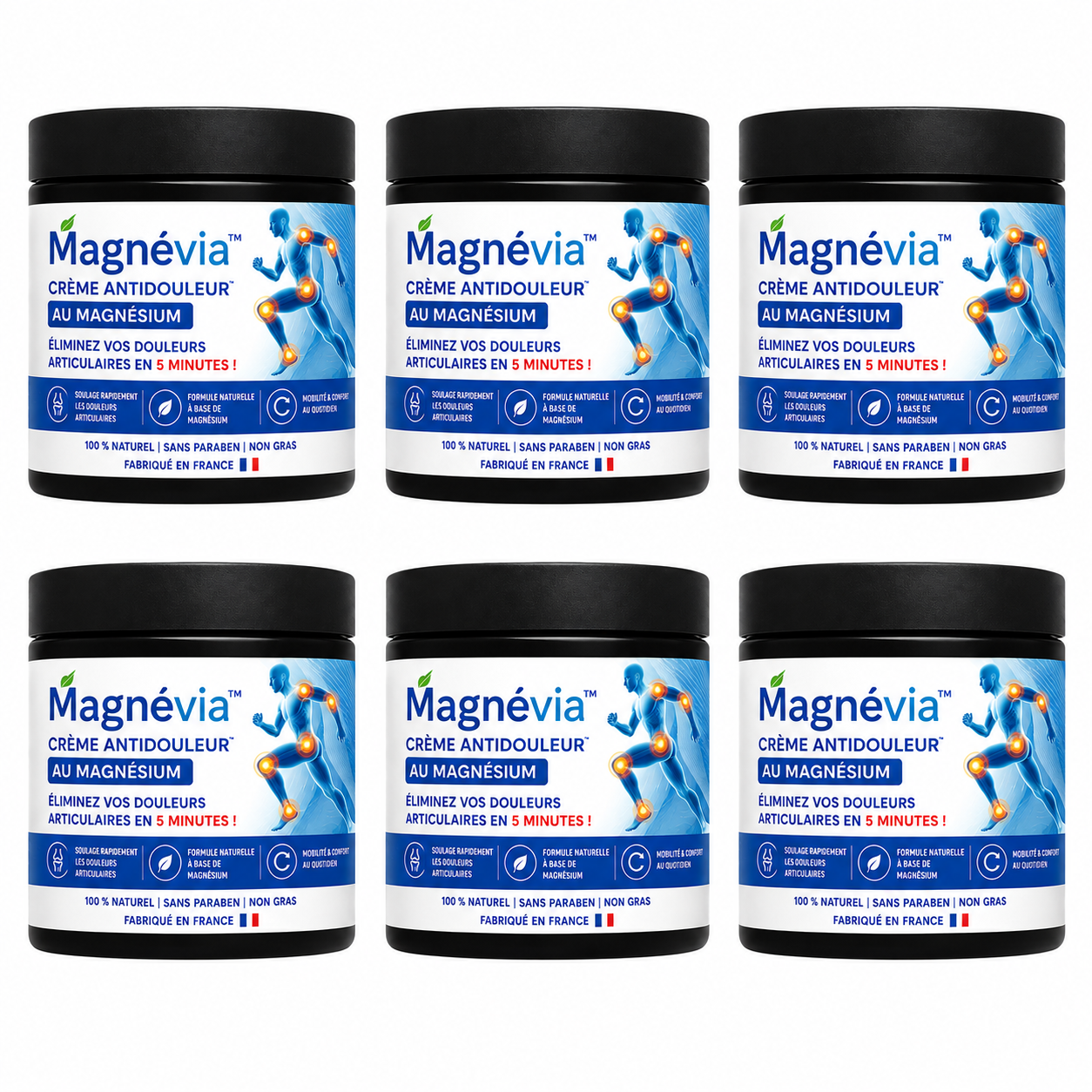 Magnévia™ Crème Antidouleur au Magnésium | Éliminez vos douleurs articulaires en 5 minutes !