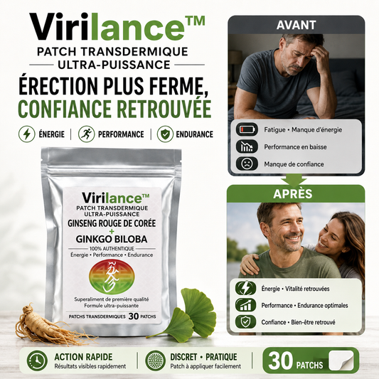 Virilance™ Patch Transdermique Ultra-Puissance | Érection massive, dure comme à 20 ans en 5 minutes chrono !
