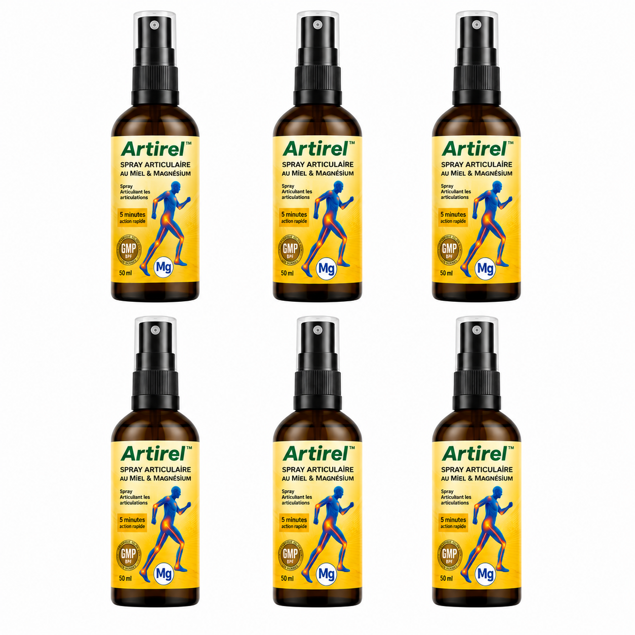 Artirel™ Spray Articulaire au Miel & Magnésium | Supprime vos douleurs articulaires en 10 minutes chrono !