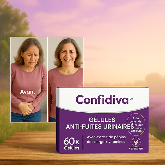 Confidiva™ Gélules Anti-Fuites Urinaires | Retrouver le contrôle en seulement 5 jours!