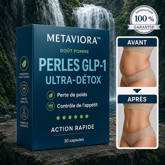 Metaviora™ Perles GLP-1 Ultra-Détox | Élimine les toxines et fait perdre du poids en 10 minutes!