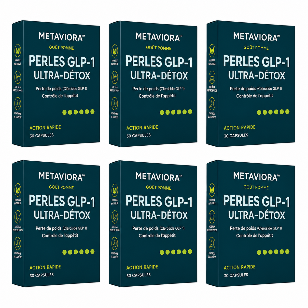 Metaviora™ Perles GLP-1 Ultra-Détox | Élimine les toxines et fait perdre du poids en 10 minutes!