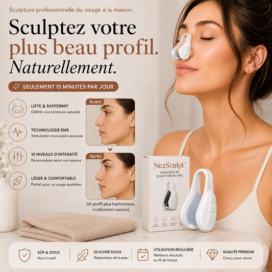 NezSculpt™ Dispositif de Sculpture du Nez | Affinez votre profil et redessinez votre nez à domicile, sans chirurgie ni douleur !