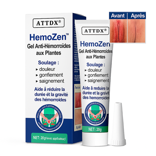 HemoZen™ Gel Anti-Hémorroïdes aux Plantes | Soulage brûlures et douleurs anales en 10 minutes!