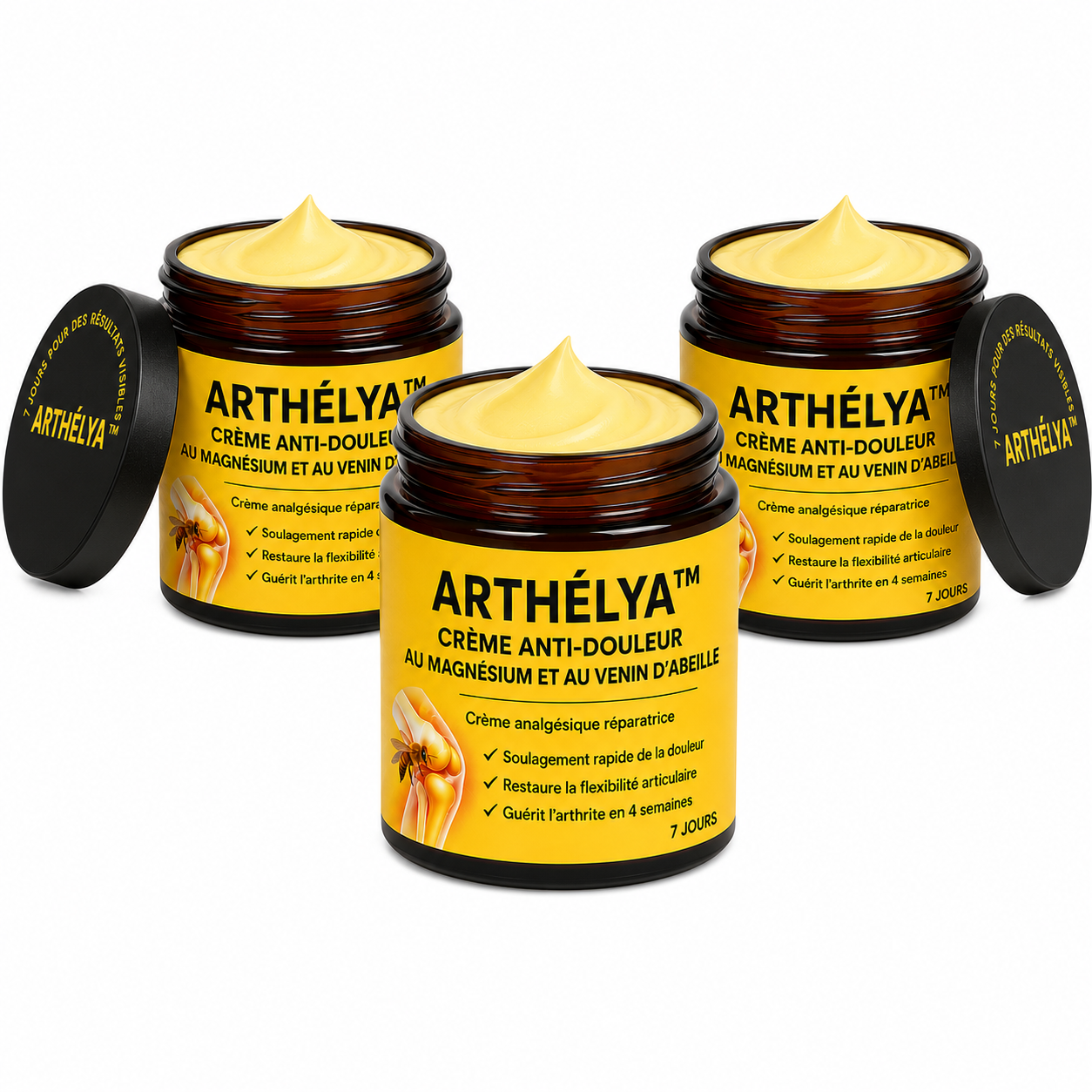 Arthélya™ Crème Anti-douleur au Magnésium et au Venin d'Abeille | Supprime vos douleurs articulaires en un instant!