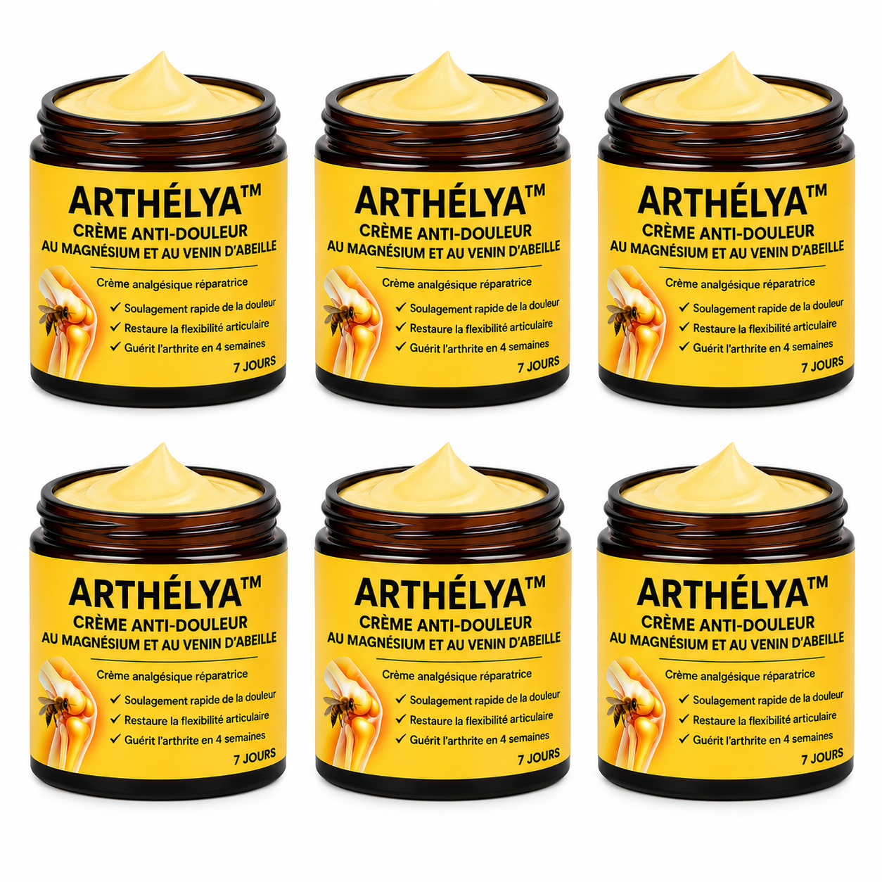 Arthélya™ Crème Anti-douleur au Magnésium et au Venin d'Abeille | Supprime vos douleurs articulaires en un instant!