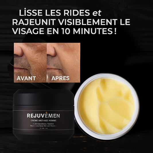 RejuveMen™ Crème Anti-Âge Homme | Lisse les rides et rajeunit visiblement le visage en 10 minutes!