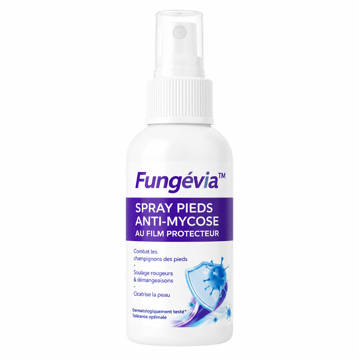 Fungévia™ Spray Pieds Anti-Mycose au Film Protecteur | Éliminez les champignons en 48h chrono !