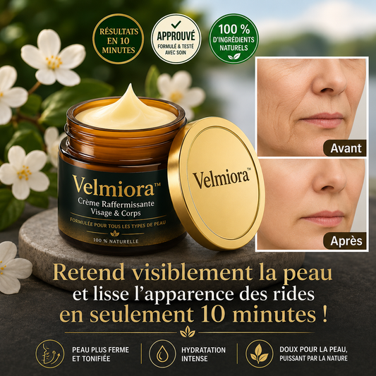 Velmiora™ Crème Raffermissante Visage & Corps | Retend votre peau et lisse vos rides en seulement 10 minutes !