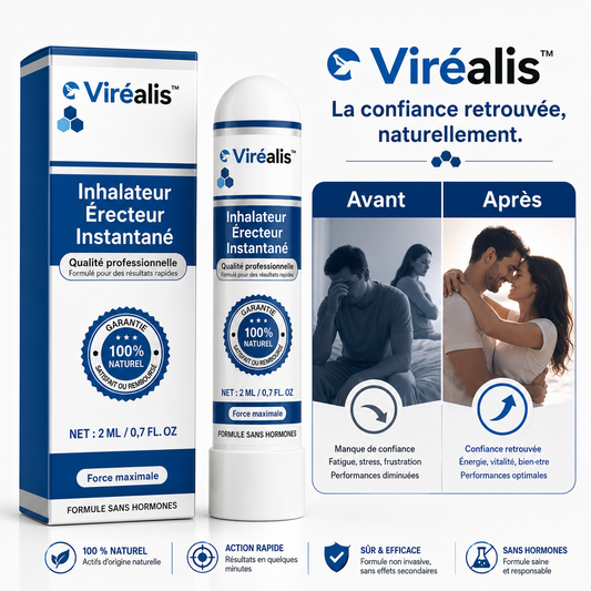 Viréalis™ Inhalateur Érecteur Instantané | Déclenche des érections dures comme l’acier en 5 minutes – sans pilules!
