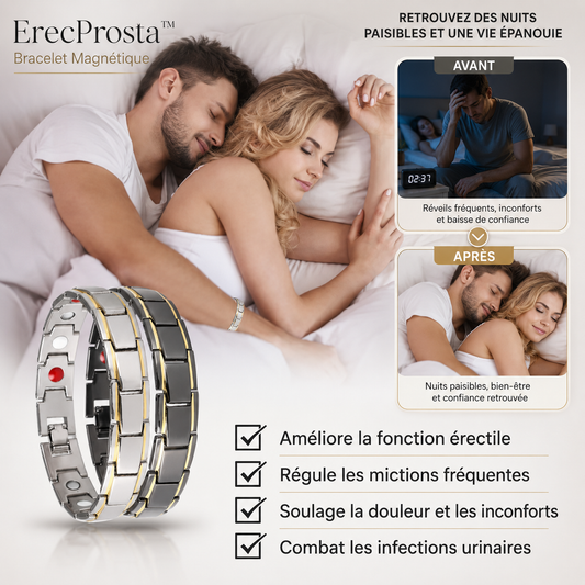 ErecProsta™ Bracelet Magnétique | Retrouvez une érection ferme et un confort urinaire dès les premières nuits !