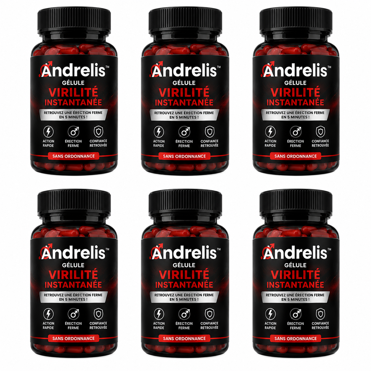 Andrelis™ Gélule Virilité Instantanée | Retrouvez une érection ferme en 5 minutes, sans ordonnance !