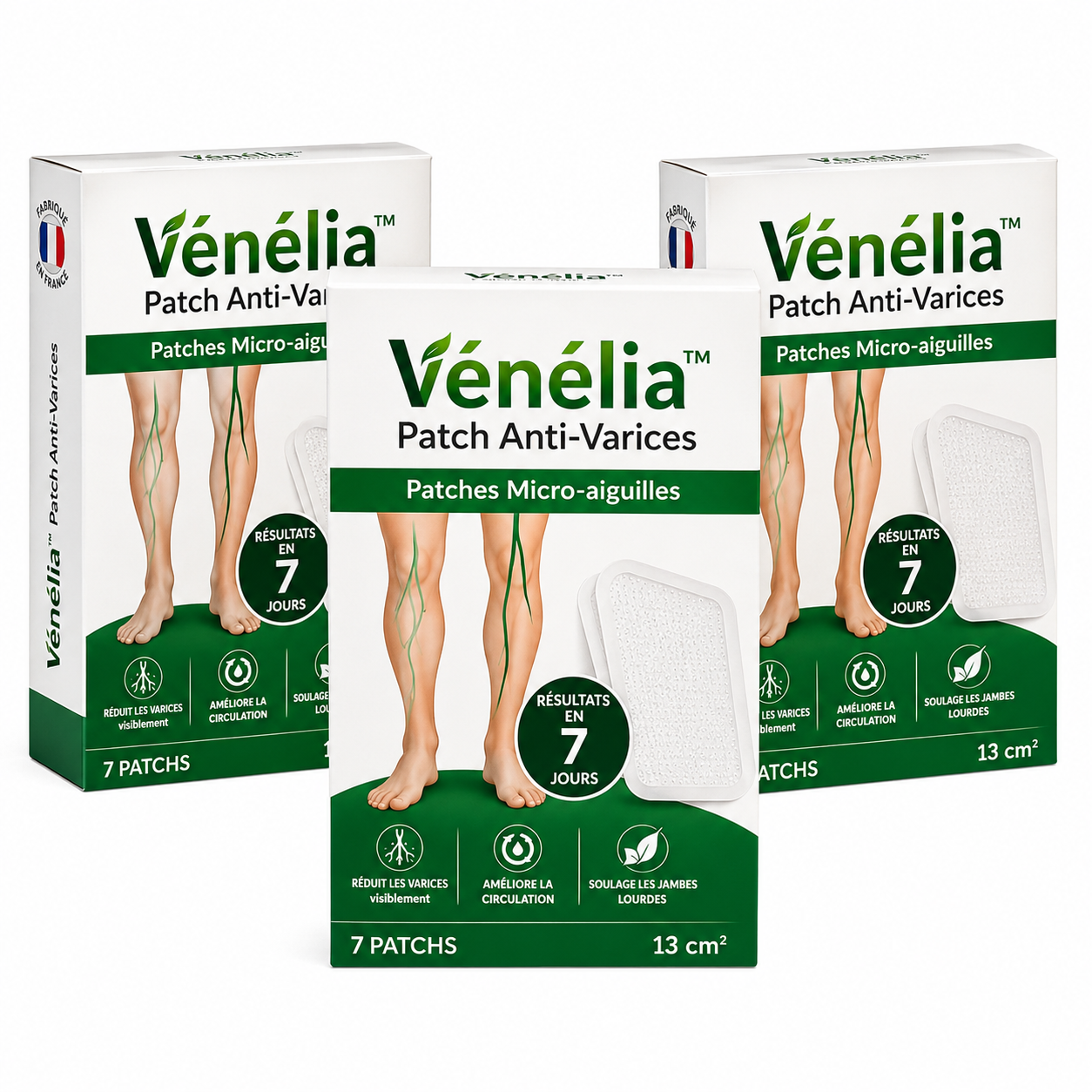 Vénélia™ Patch Anti-Varices | Éliminez les varices visibles et retrouvez des jambes lisses en 7 jours chrono !