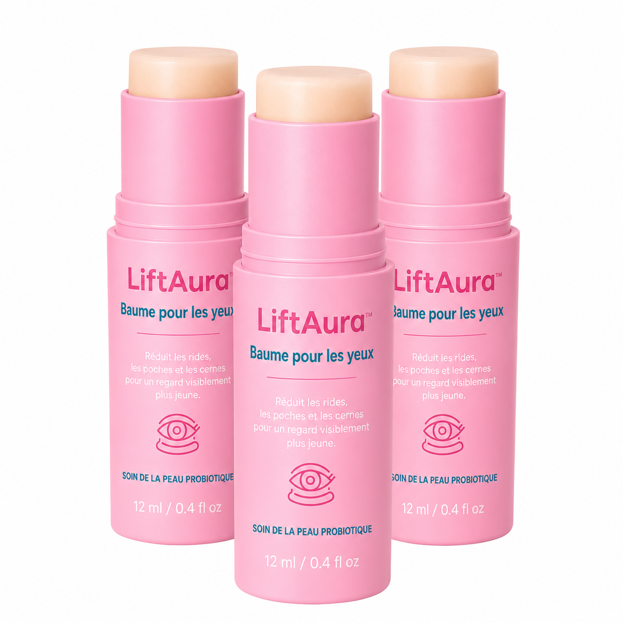 LiftAura™ Baume pour les yeux | Obtenez des paupières jusqu’à 93 % plus fermes et visiblement liftées en seulement 2 heures !