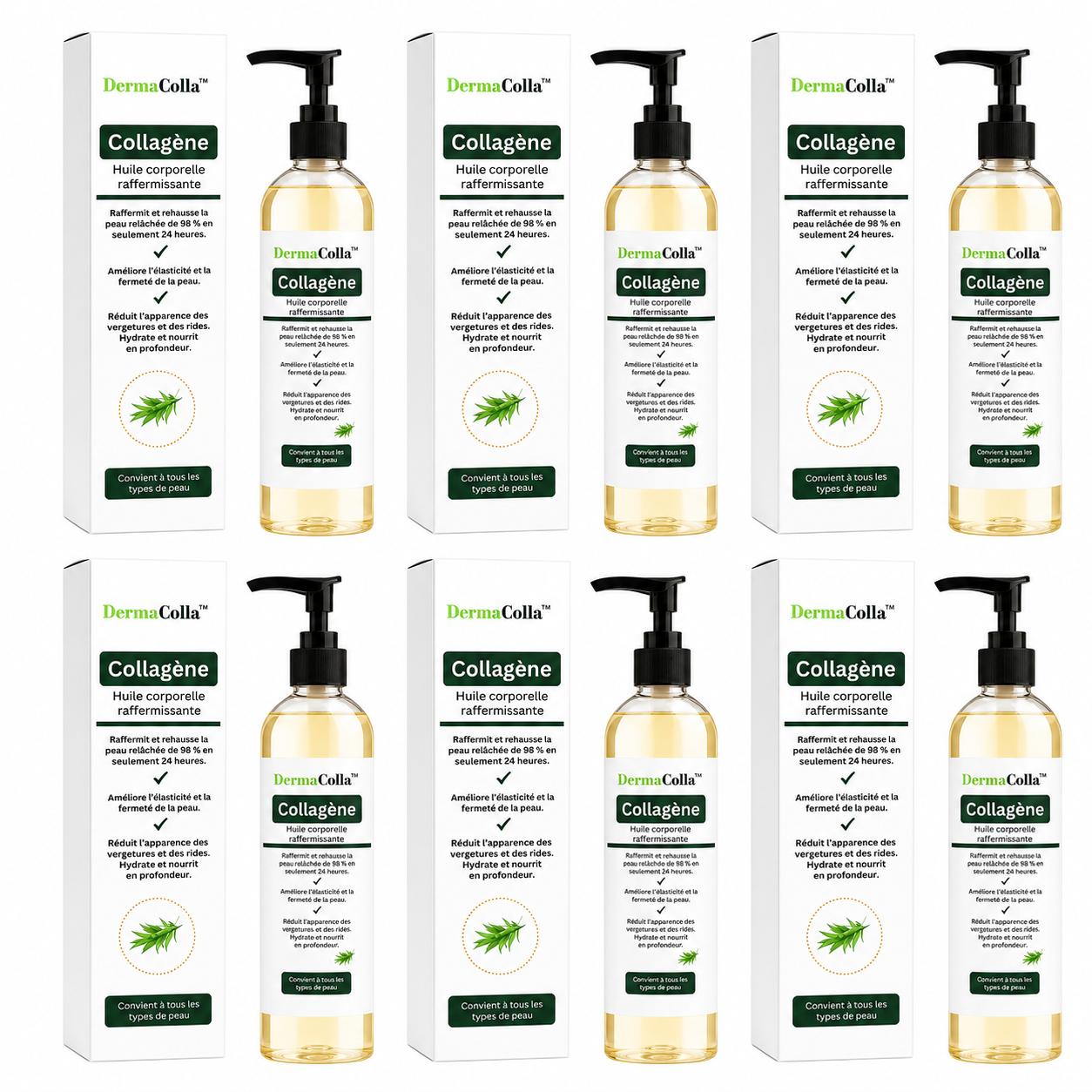 DermaColla™ Huile au collagène | Raffermit et lifte la peau relâchée jusqu’à 98 % en 24 heures !