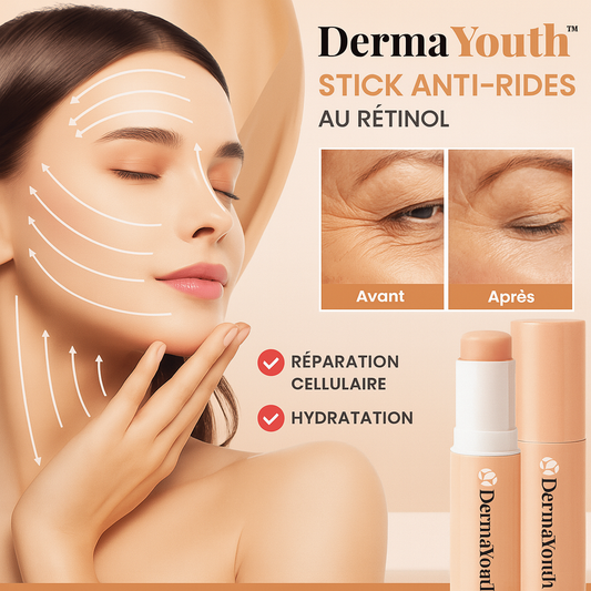 DermaYouth™ Stick Anti-Rides au Rétinol | Efface les rides et ravive l’éclat dès la première application!