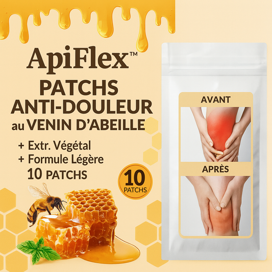 ApiFlex™ Patchs Anti-Douleur au Venin d’Abeille | Soulage vos articulations douloureuses en 10 minutes chrono!