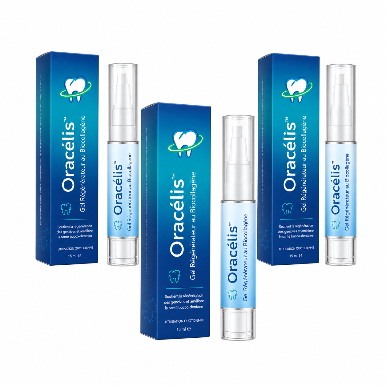 Oracélis™ Gel Régénérateur au Biocollagène | Vos gencives repoussent dès la première application!