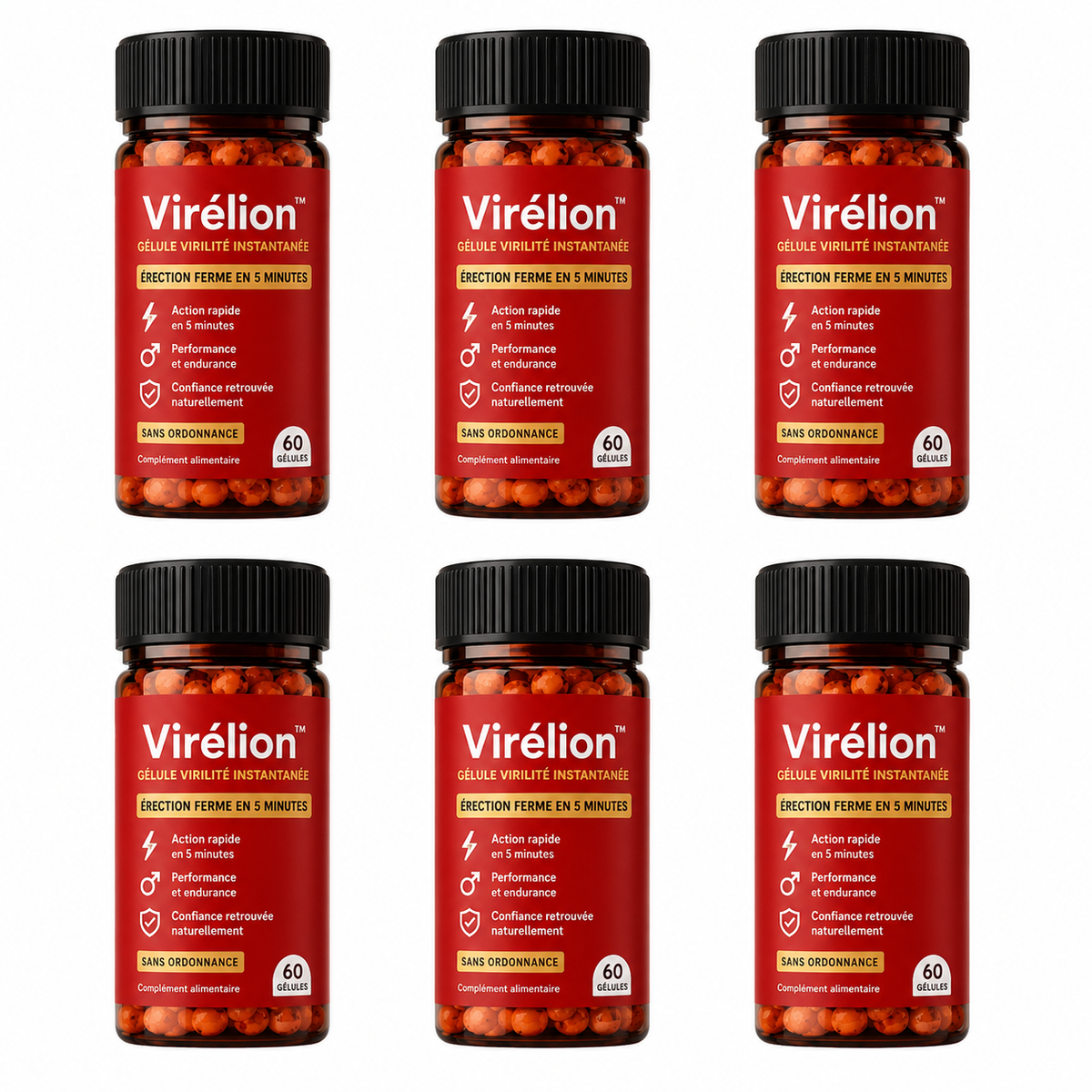 Virélion™ Gélule Virilité Instantanée | Retrouvez une érection ferme en 5 minutes, sans ordonnance !