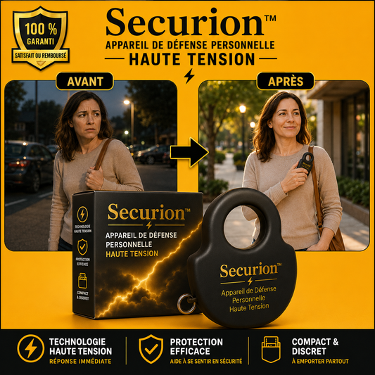 Securion™ Appareil de Défense Personnel Haute Tension | Neutralise tout agresseur en 1 seconde, sans effort!