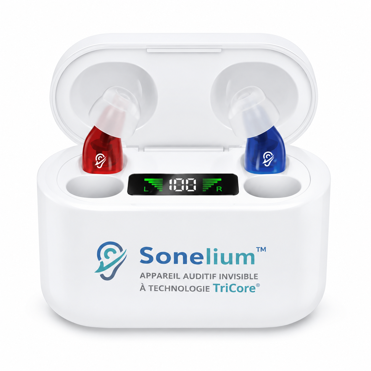 Sonelium™ Appareil Auditif Invisible à Technologie TriCore | Entendez parfaitement en 3 secondes, sans aucun sifflement !