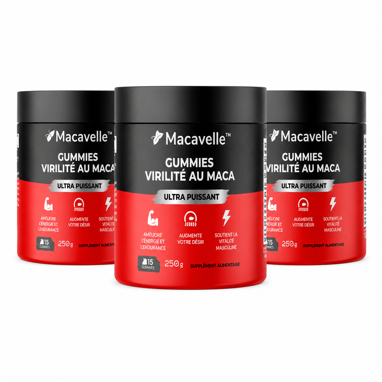 Macavelle™ Gummies Virilité au Maca | Obtenez une érection dure en 5 minutes, sans avaler de pilules !