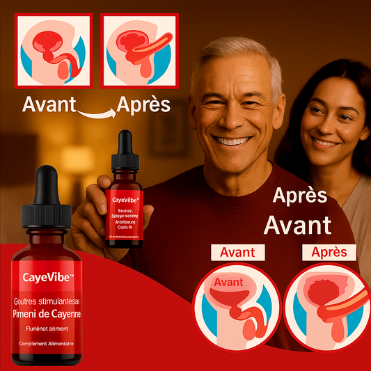 CayeVibe™ Gouttes Stimulantes au Piment de Cayenne | Retrouvez la puissance et booste vos performances en 3 jours!