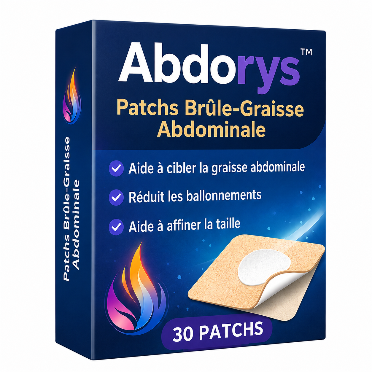 Abdorys™ Patchs Brûle-Graisse Abdominale | Perdez jusqu’à 3,2 kg en seulement 5 jours !