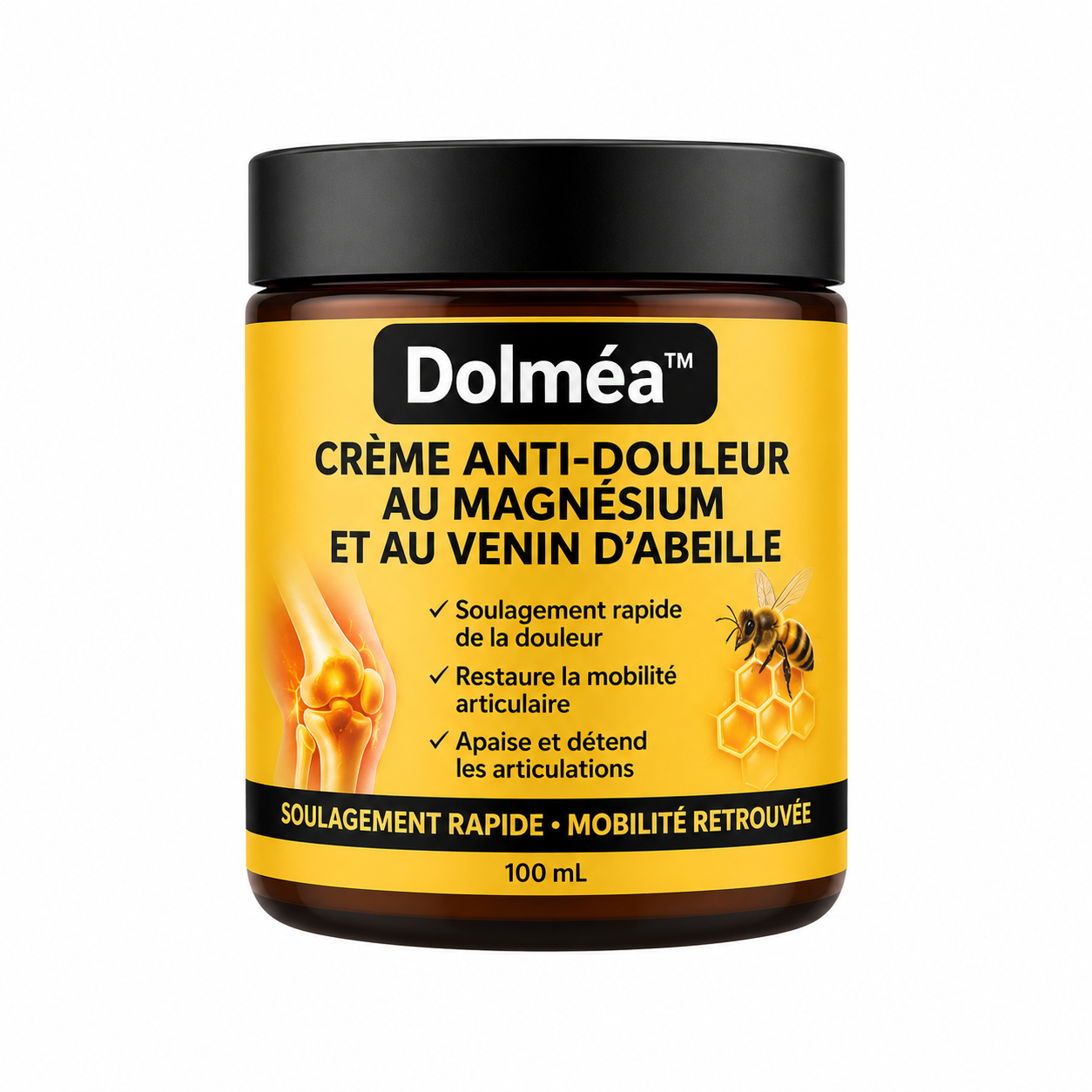 Dolméa™ Crème Anti-douleur au Magnésium et au Venin d'Abeille | Supprime vos douleurs articulaires en un instant!