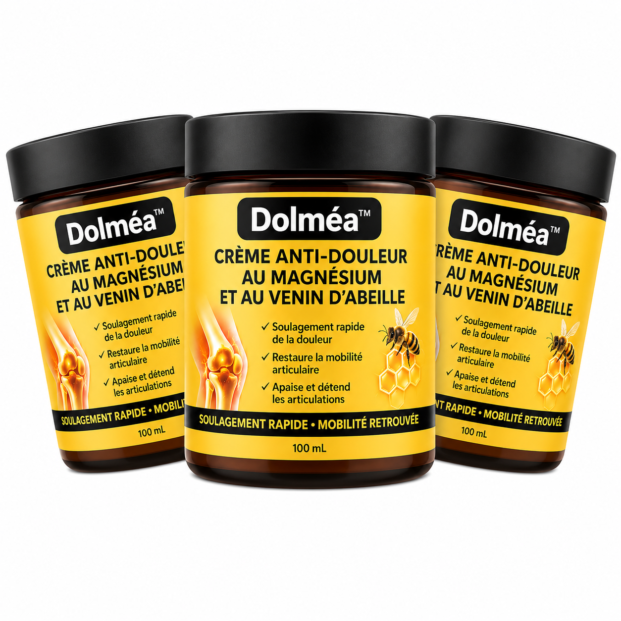 Dolméa™ Crème Anti-douleur au Magnésium et au Venin d'Abeille | Supprime vos douleurs articulaires en un instant!