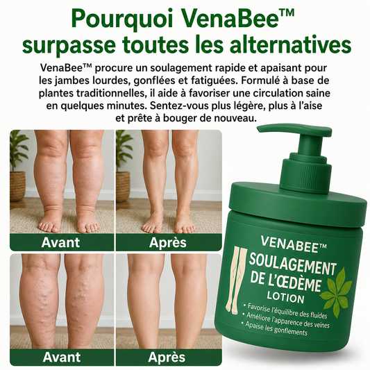 VenaBee™ Crème Circulation | Dégonflez vos jambes lourdes et retrouvez une sensation de légèreté en 5 minutes !