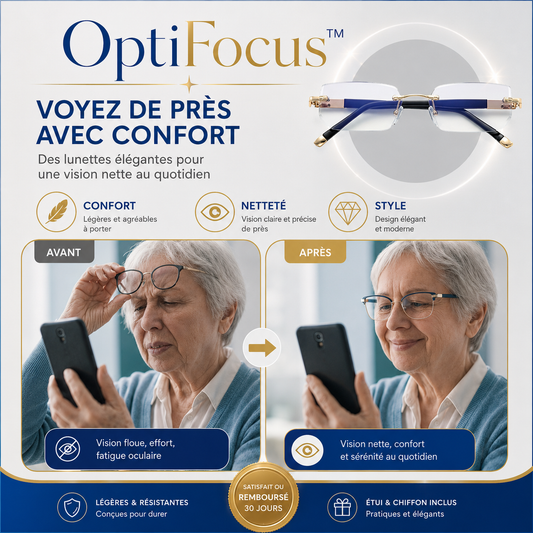 OptiFocus™ Lunettes Autofocus | Une vision nette en seulement 3 secondes – à toutes les distances !