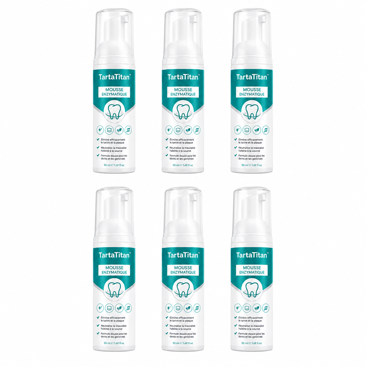TartaTitan™ Mousse enzymatique | Élimine 94 % du tartre et de la mauvaise haleine en 24 heures !