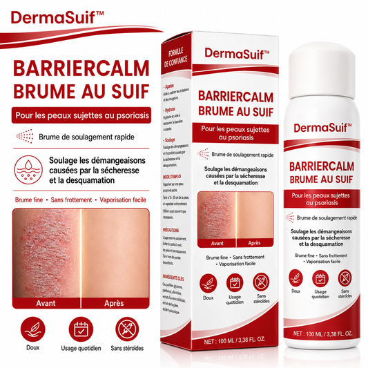 DermaSuif™ Spray Anti-Eczéma au Suif de Bœuf | Stoppez les démangeaisons, rougeurs et plaques sèches sans frotter votre peau !