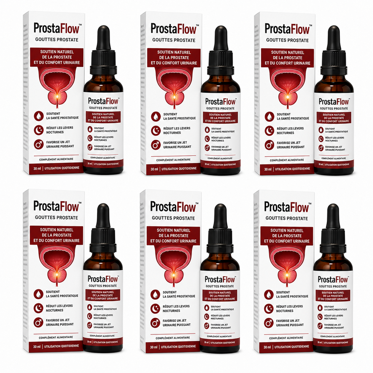ProstaFlow™ Gouttes Prostate | Retrouvez un jet puissant et dormez enfin toute la nuit sans interruption !