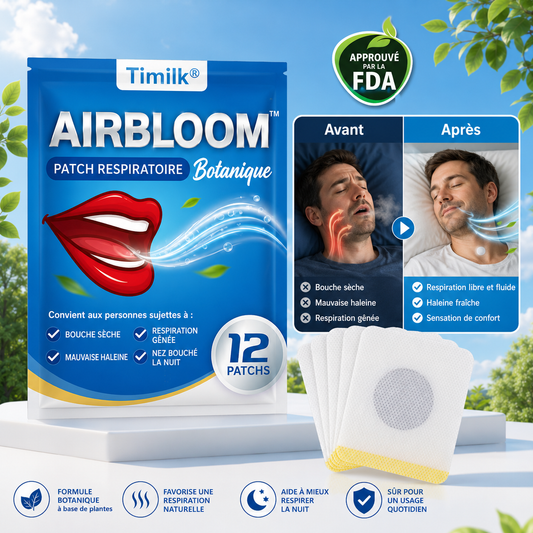 AirBloom™ Patch Respiratoire Botanique | Libérez vos bronches et respirez plus profondément dès la première nuit !