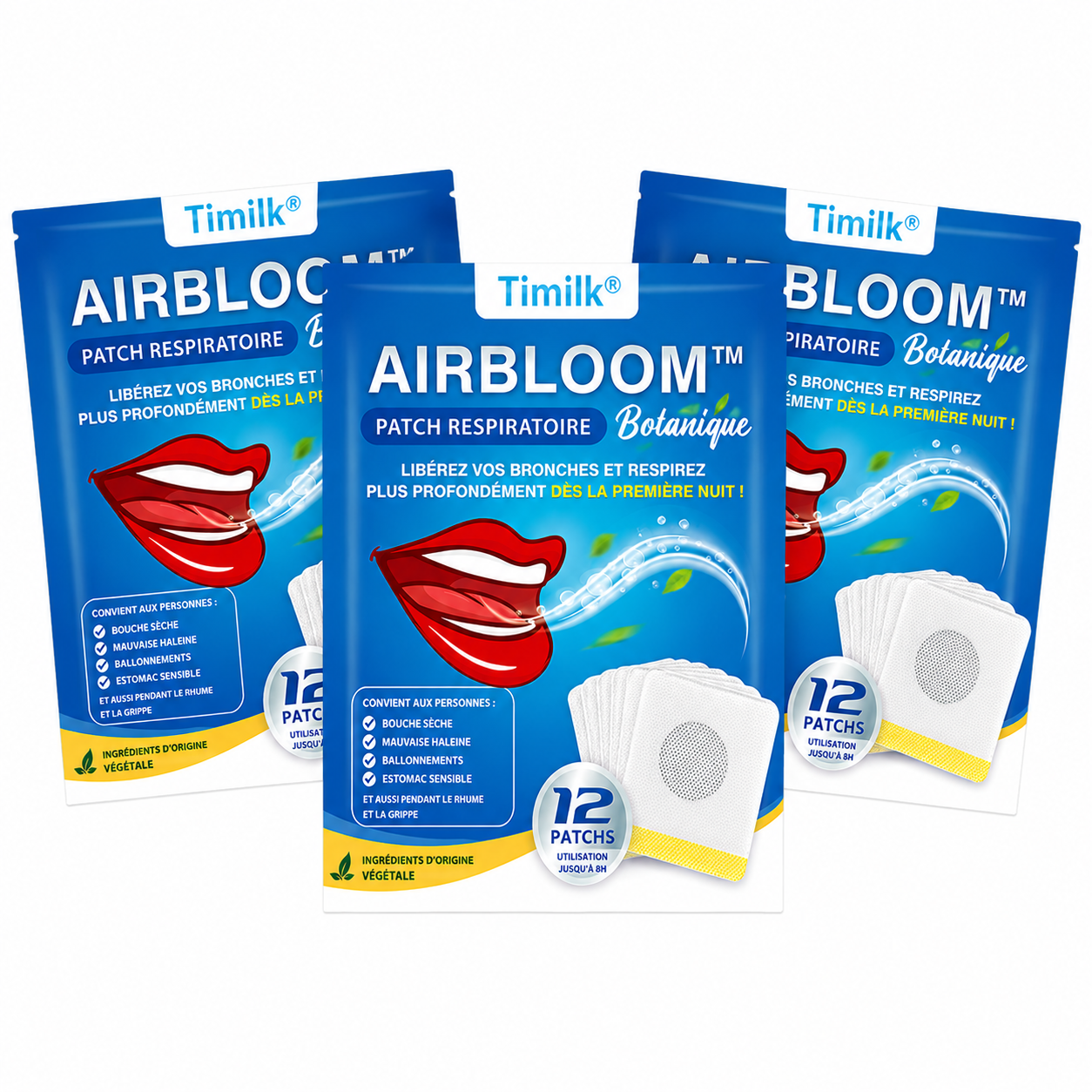 AirBloom™ Patch Respiratoire Botanique | Libérez vos bronches et respirez plus profondément dès la première nuit !
