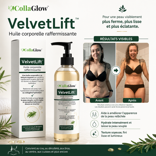 VelvetLift™ Huile au collagène | Raffermit et lifte la peau relâchée jusqu’à 98 % en 24 heures !