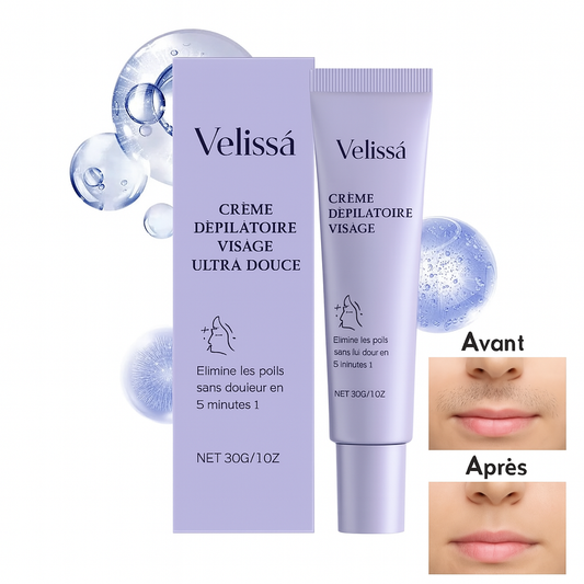 Velissa™ Crème Dépilatoire Visage Ultra-Douce | Élimine les poils sans douleur en 5 minutes!
