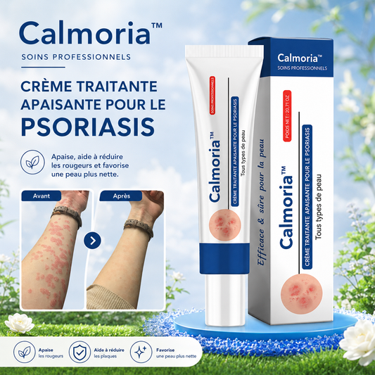 Calmoria™ Crème Anti-Psoriasis Réparatrice | Supprimez démangeaisons, rougeurs et plaques visibles dès les premiers jours !