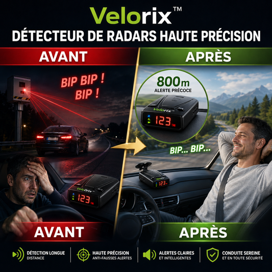 Velorix™ Détecteur de Radars Haute Précision | Évitez les amendes et reprenez le contrôle total au volant !
