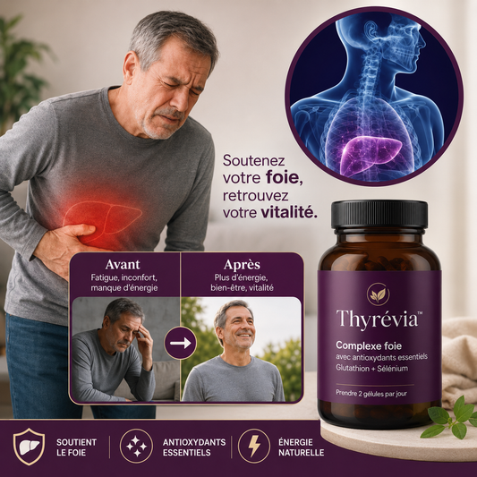 Thyrévia™ Capsules Soutien thyroïdien et hépatique | Retrouvez votre énergie, votre vitalité et votre métabolisme en seulement 7 jours !