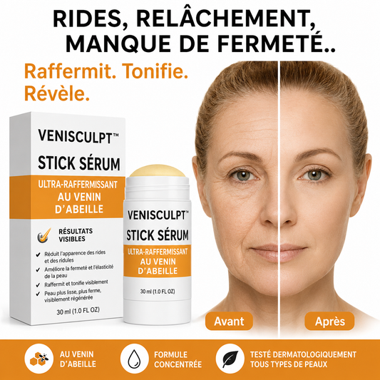 Venisculpt™ Stick Sérum Ultra-Raffermissant au Venin d'Abeille | Efface les rides en 5 minutes!