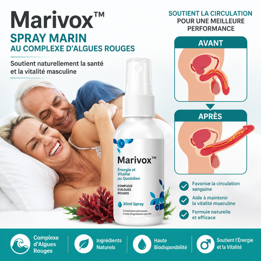 Marivox™ Spray Marin au Complexe d'Algues Rouges | Obtenez une érection en 43 secondes chrono!