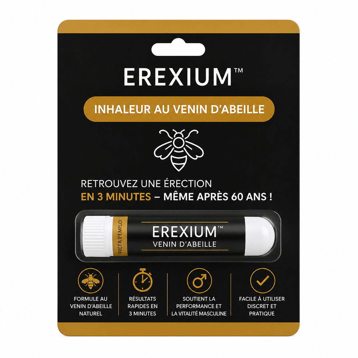 Erexium™ Inhaleur au Venin d’Abeille | Retrouvez une érection en 3 minutes – même après 60 ans!