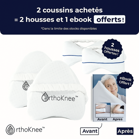OrthoKnee™ Coussin Orthopédique pour Genoux | Soulage les douleurs articulaires et améliore votre sommeil en un instant!