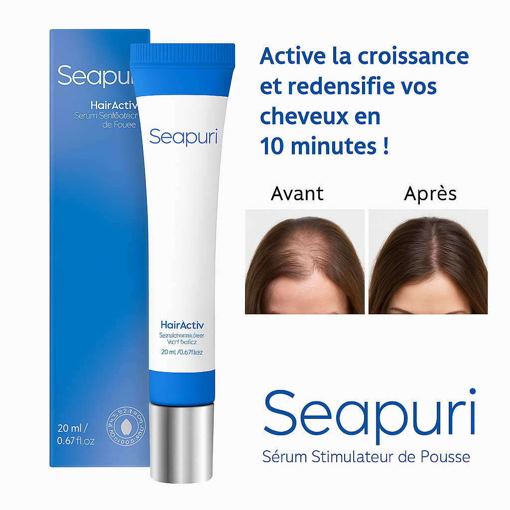 HairActiv™ Sérum Stimulateur de Pousse | Active la croissance et redensifie vos cheveux en 10 minutes!