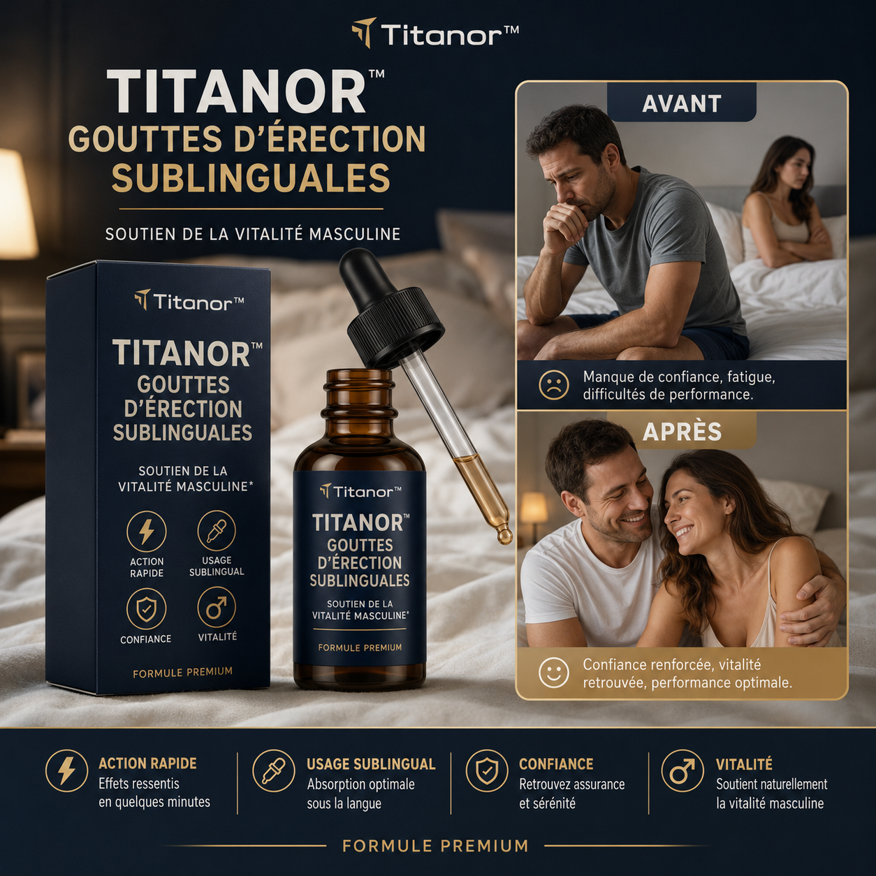Titanor™ Gouttes d’Érection Sublinguales | Retrouvez une érection puissante et stable en 3 jours !