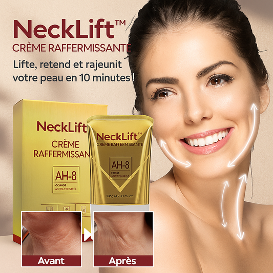 NeckLift™ Crème Raffermissante | Lifte, retend et rajeunit votre peau en 10 minutes!